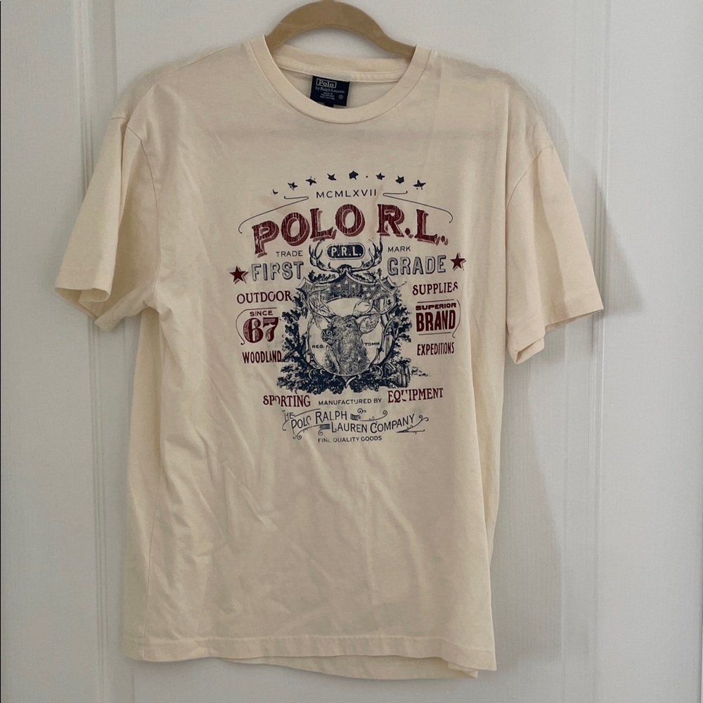 Polo by Ralph Lauren Cream Graphic Tee